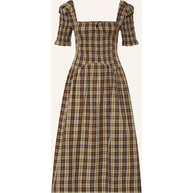 Damson Madder. Kleid Emmy Mit Rüschen braun