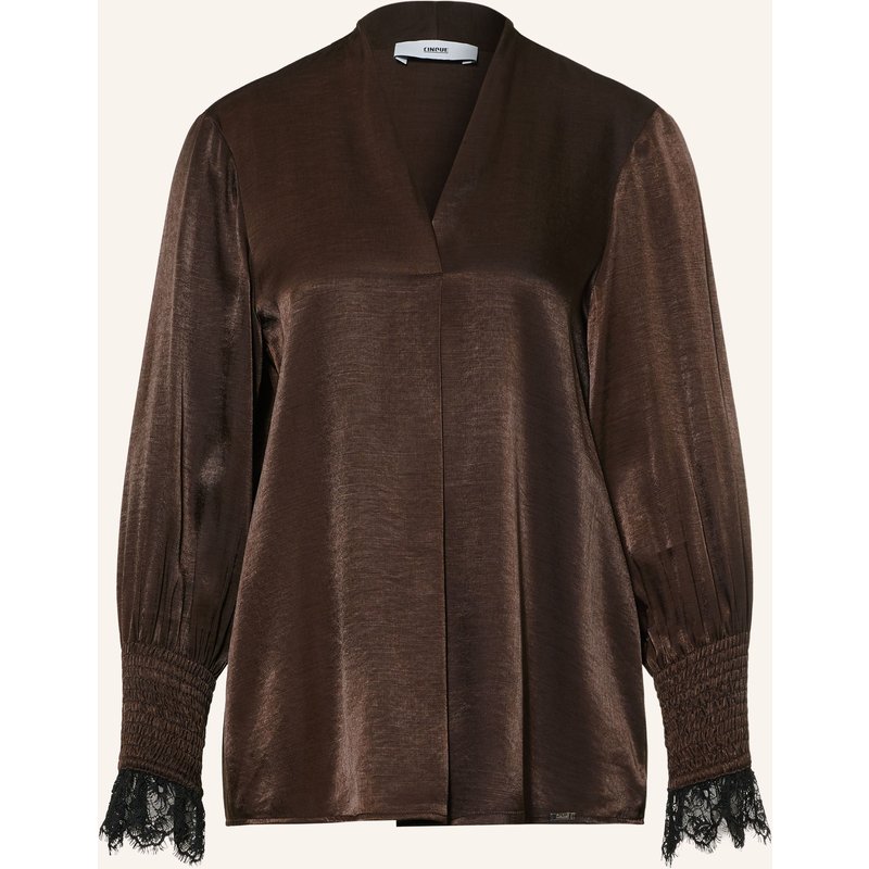 Cinque Blusenshirt Cipria Mit Spitze braun