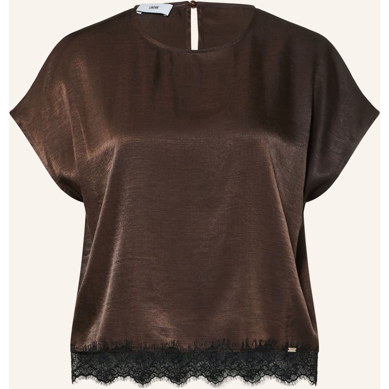 Cinque Blusenshirt Ciplus Mit Spitze braun