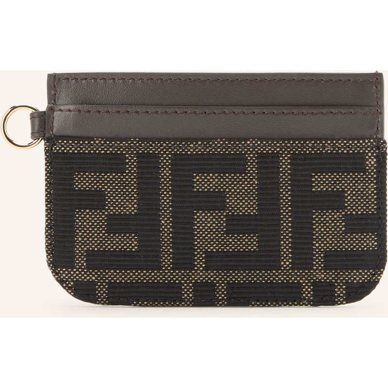 Fendi Kartenetui Ff Jacquard braun