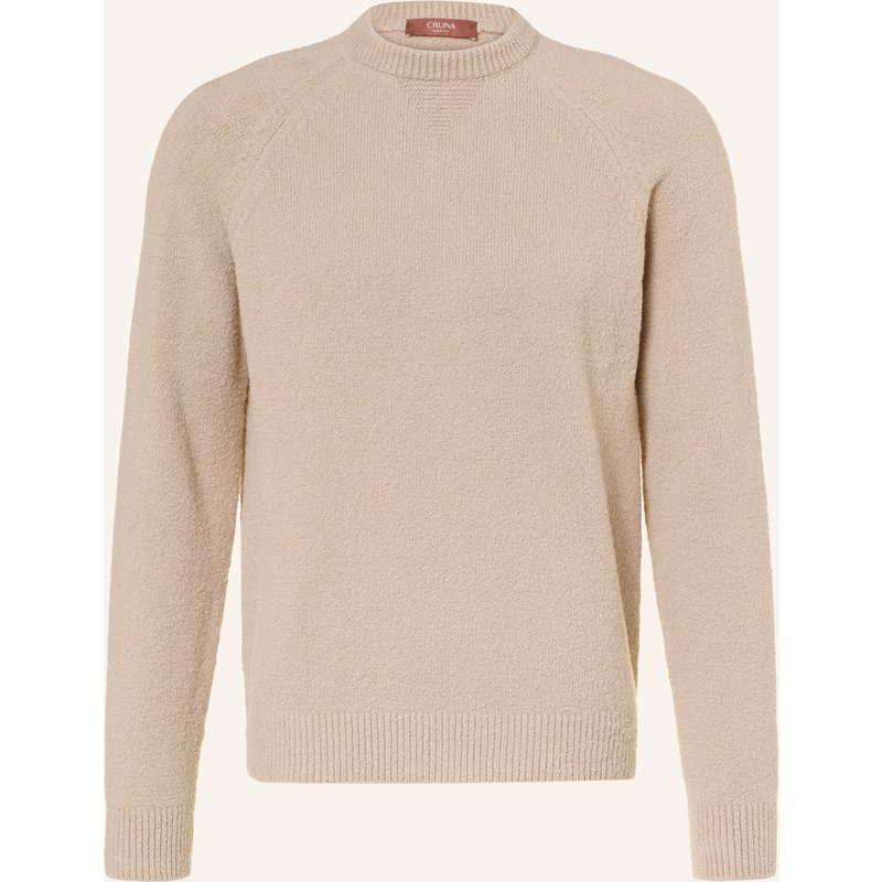 Cruna Bouclé-Pullover Chester beige