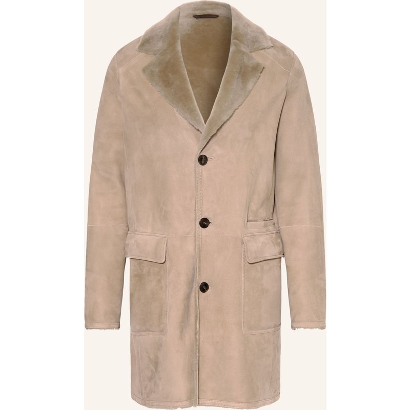 Manzoni 24 Ledermantel beige