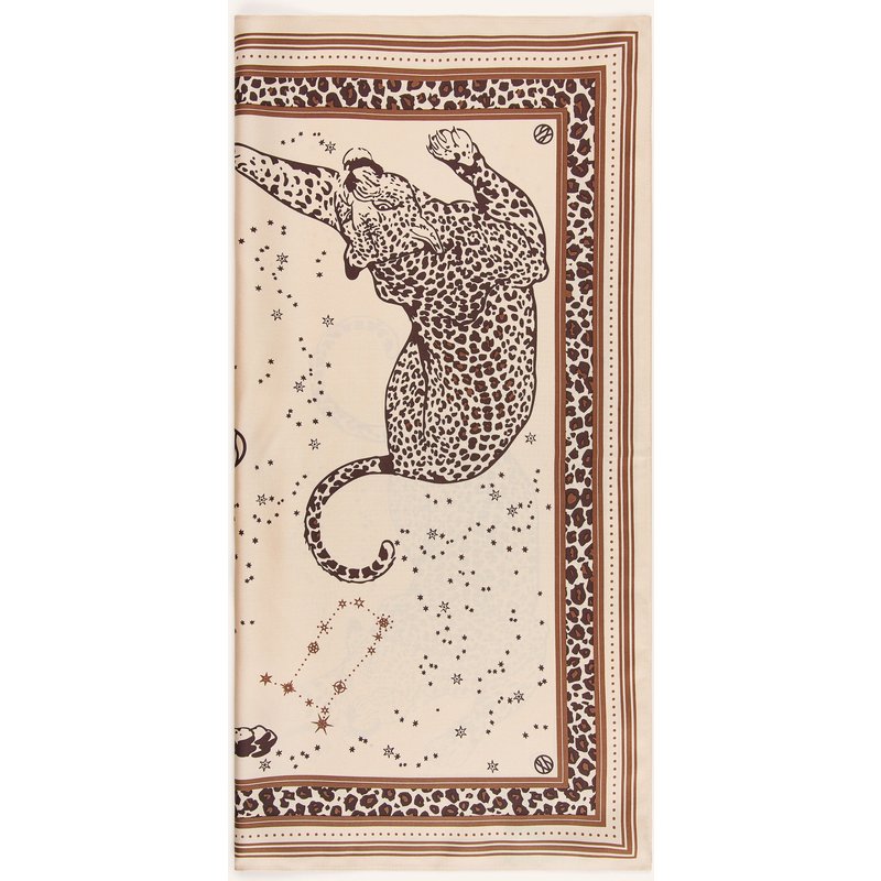 Lescarf Seidentuch beige