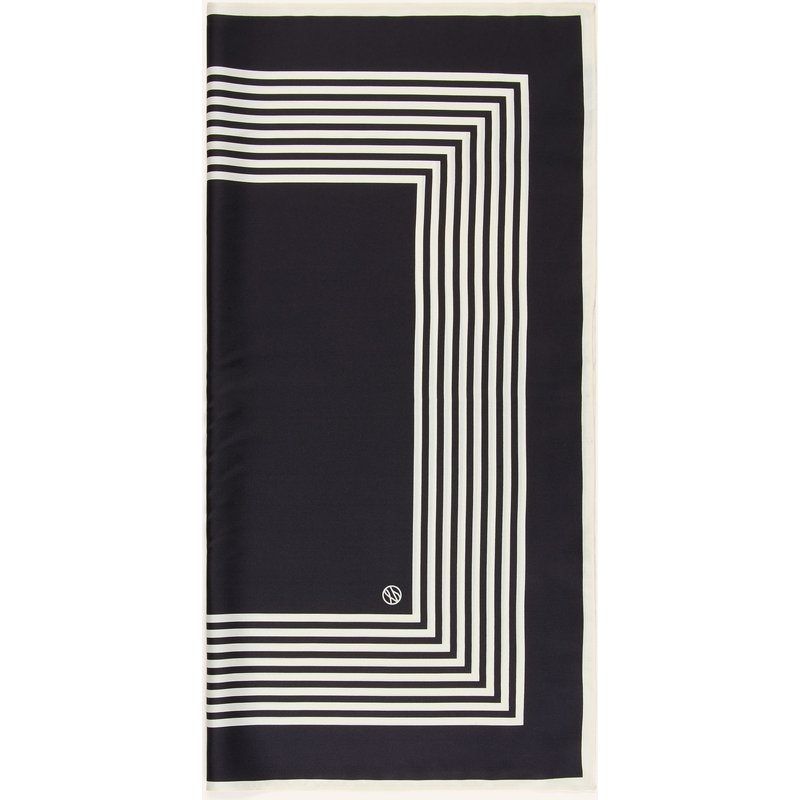 Lescarf Seidentuch schwarz