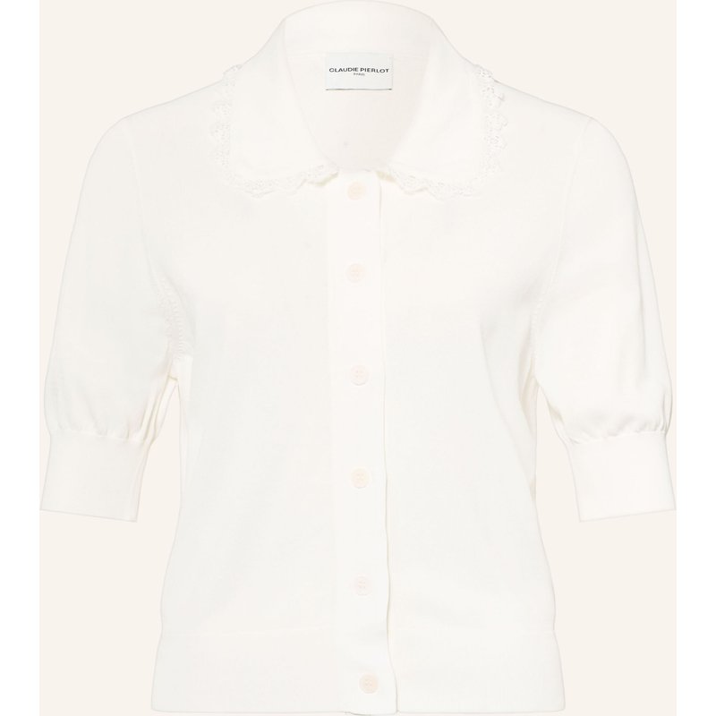 Claudie Pierlot Strickjacke Mit Spitze weiss