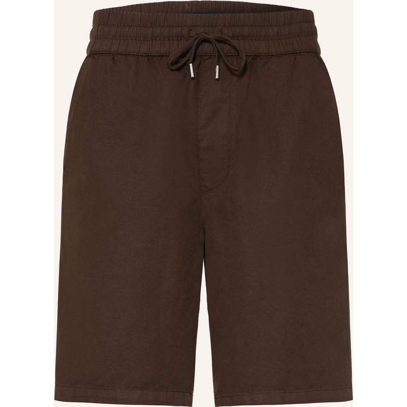 Allsaints Shorts Hanbury Mit Leinen braun