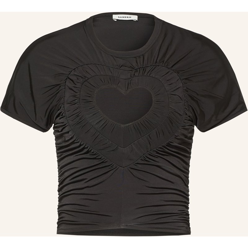 Sandro T-Shirt Mit Cut-Outs schwarz