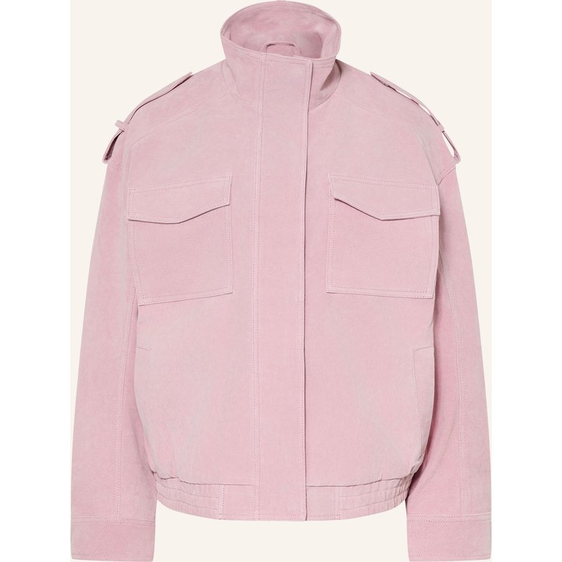 Mrs & Hugs Lederjacke rosa