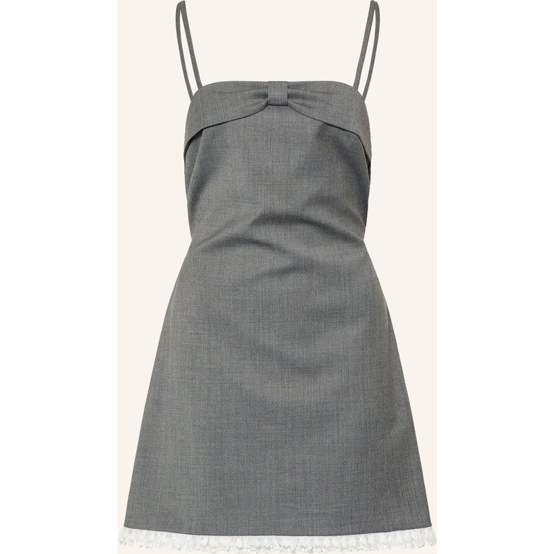 Maje Kleid Mit Spitze grau