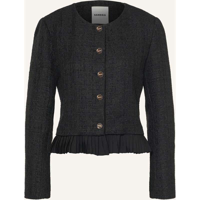 Sandro Tweed-Jacke schwarz