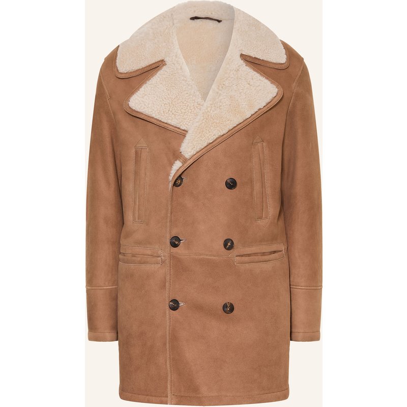 Manzoni 24 Ledermantel braun