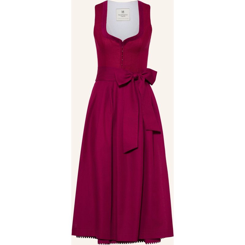 Heimatglück Tracht Dirndl Hanni Aus Leinen rot