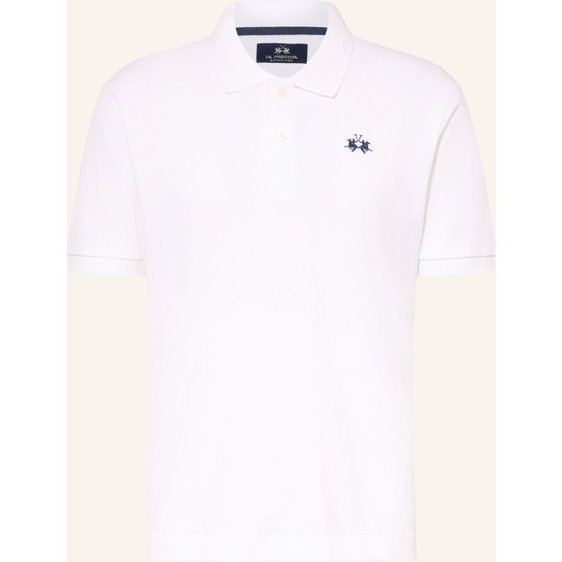 La Martina Piqué-Poloshirt weiss