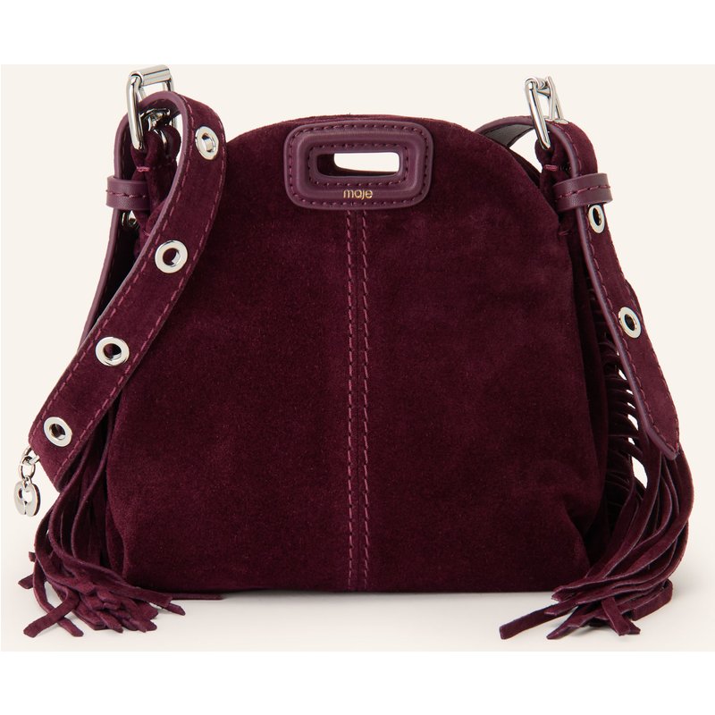 Maje Schultertasche Mit Nieten lila