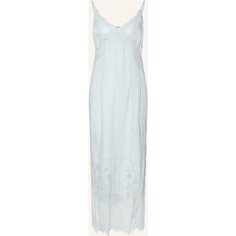 Allsaints Leinenkleid Samia Mit Spitze blau
