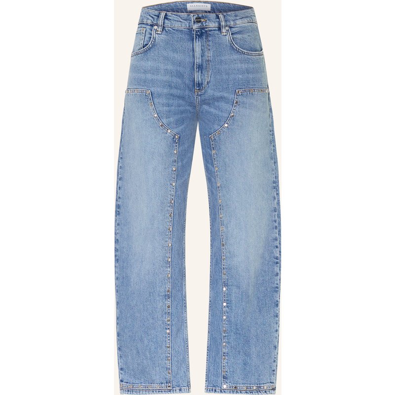 Allsaints Barrel Jeans Sadie Mit Nieten blau