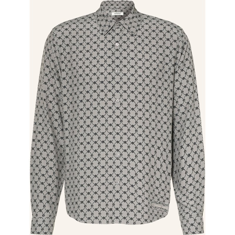 Sandro Satinhemd Comfort Fit grau