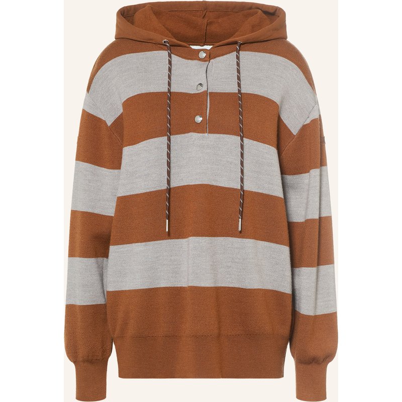 Claudie Pierlot Hoodie Im Materialmix beige