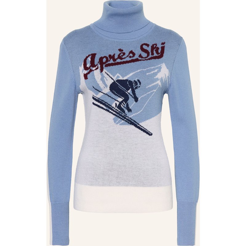 We Norwegians Rollkragenpullover After Ski Aus Merinowolle blau
