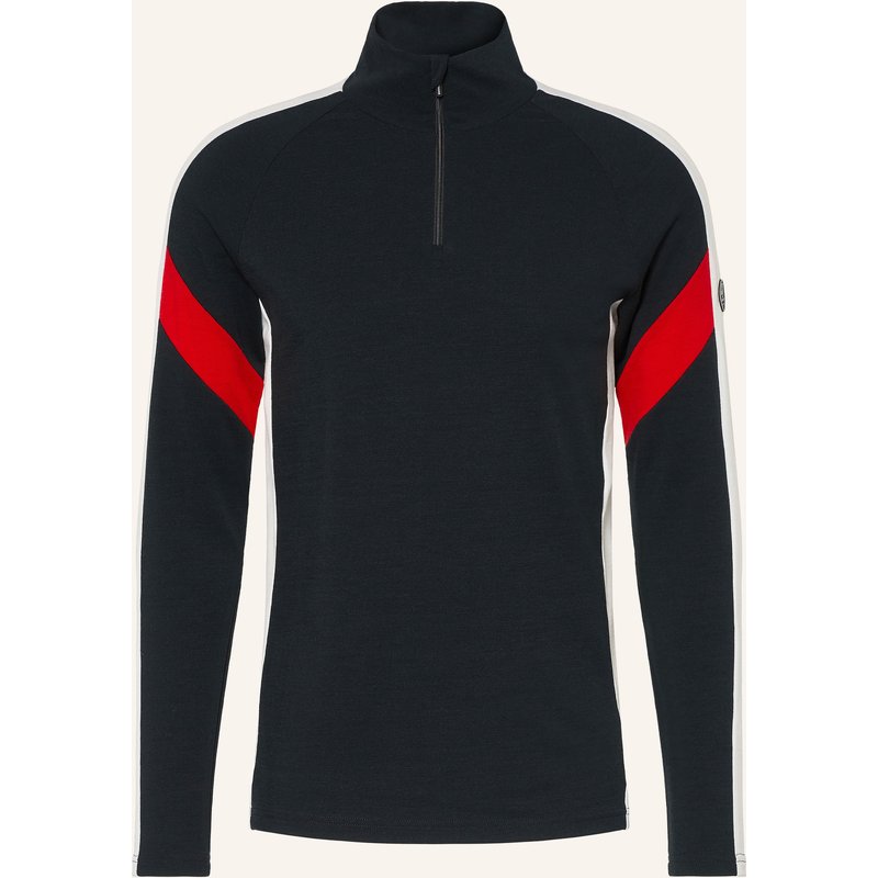 We Norwegians Piqué-Midlayer Zermatt Aus Merinowolle schwarz