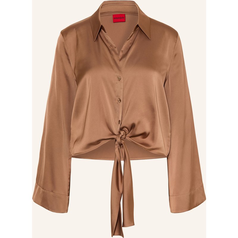 Hugo Satinbluse Errika beige