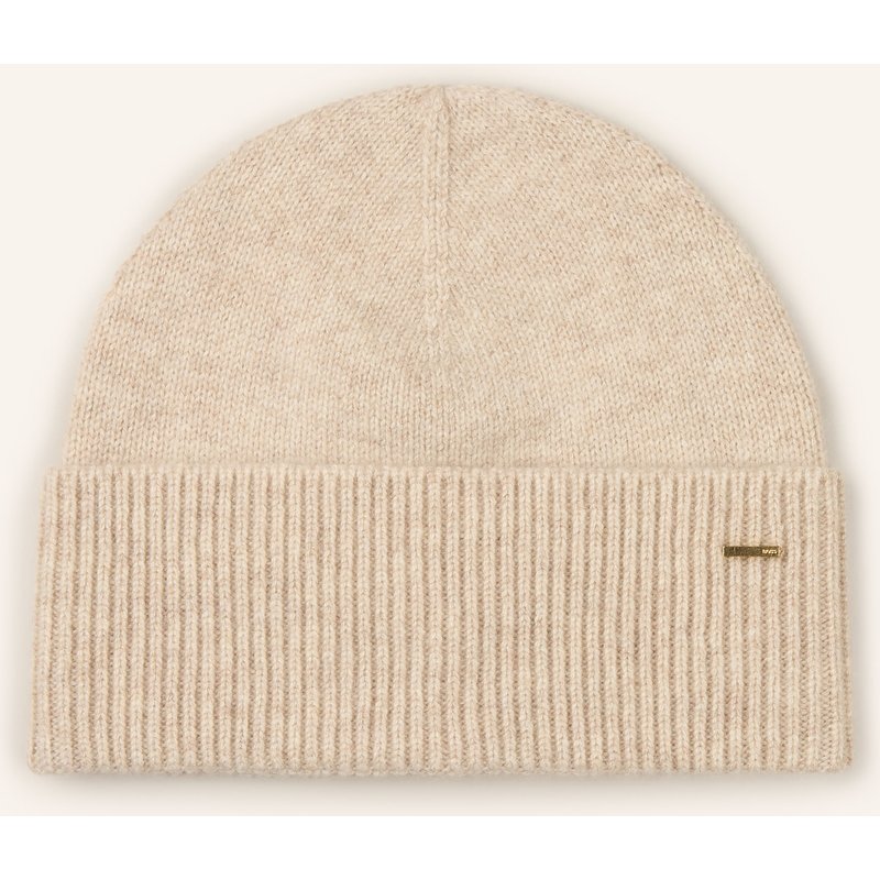 Boss Mütze Aus Cashmere weiss