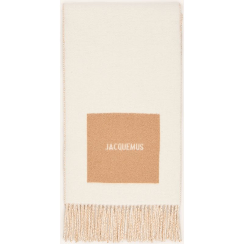Jacquemus Schal L'echarpe Rond Carre weiss