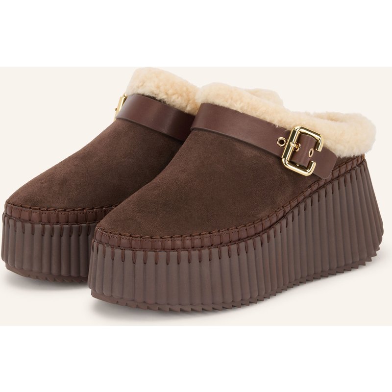 Chloé Plateau-Slipper Nama braun