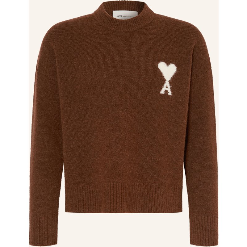 Ami Paris Pullover Mit Alpaka braun
