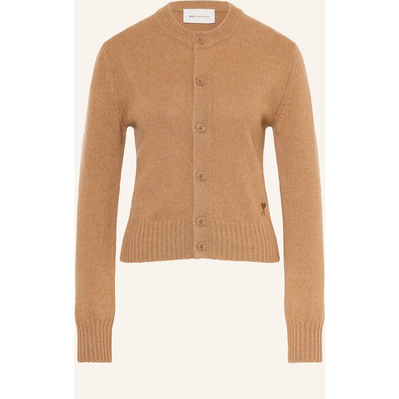 Ami Paris Strickjacke Aus Cashmere braun