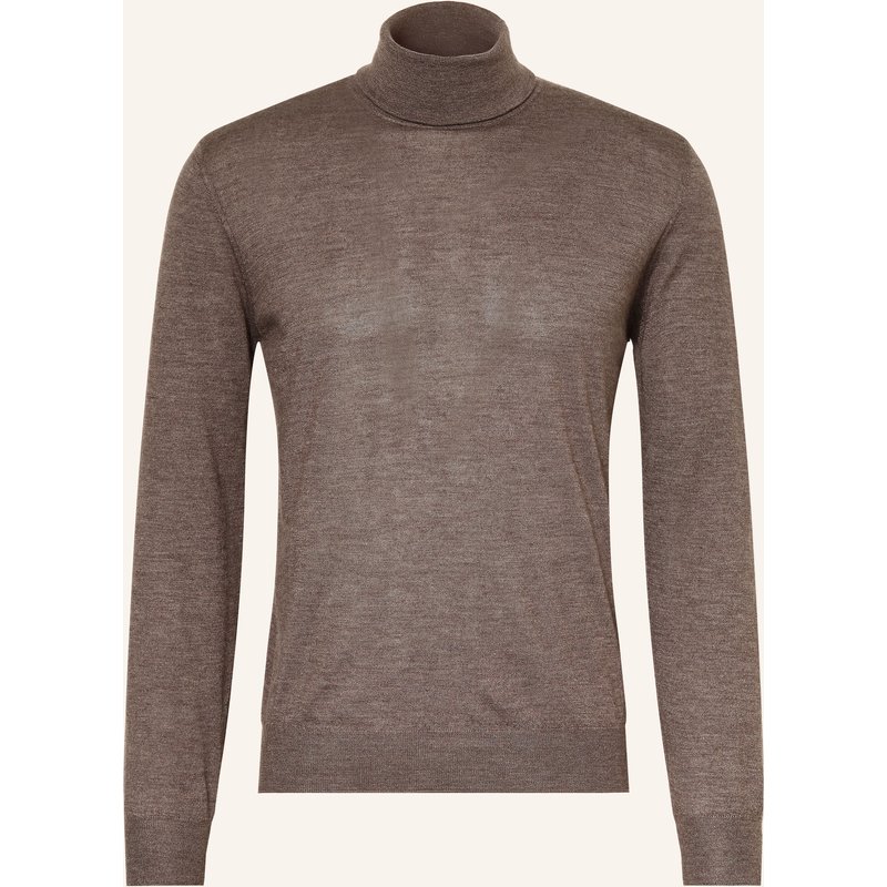 Fioroni Rollkragenpullover Aus Cashmere Mit Seide braun