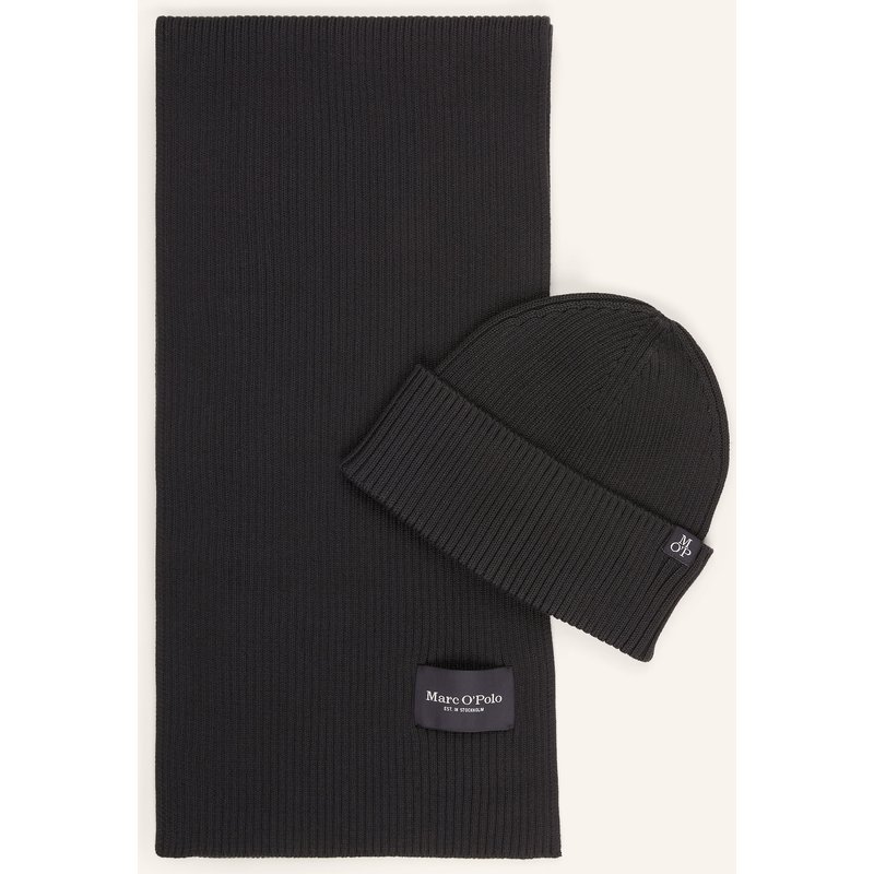 Marc O'polo Set: Mütze Und Schal grau