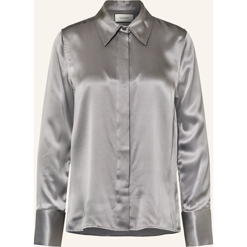Reiss Hemdbluse Ameira Aus Seide grau