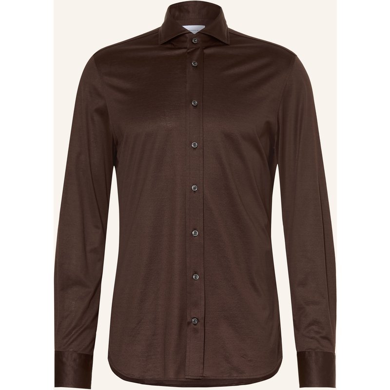 Baldessarini Jerseyhemd Hugh Slim Fit braun