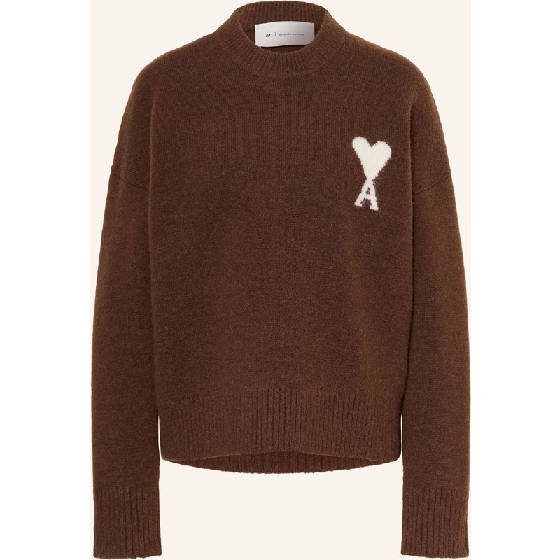 Ami Paris Pullover Mit Alpaka braun