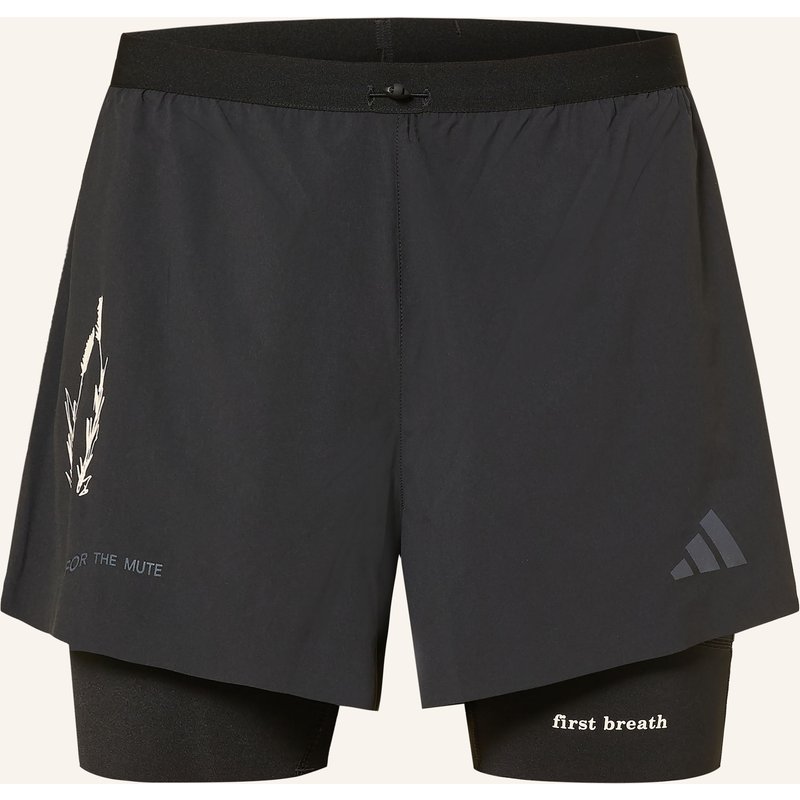 Adidas 2-In-1-Laufshorts Adi X Sftm schwarz