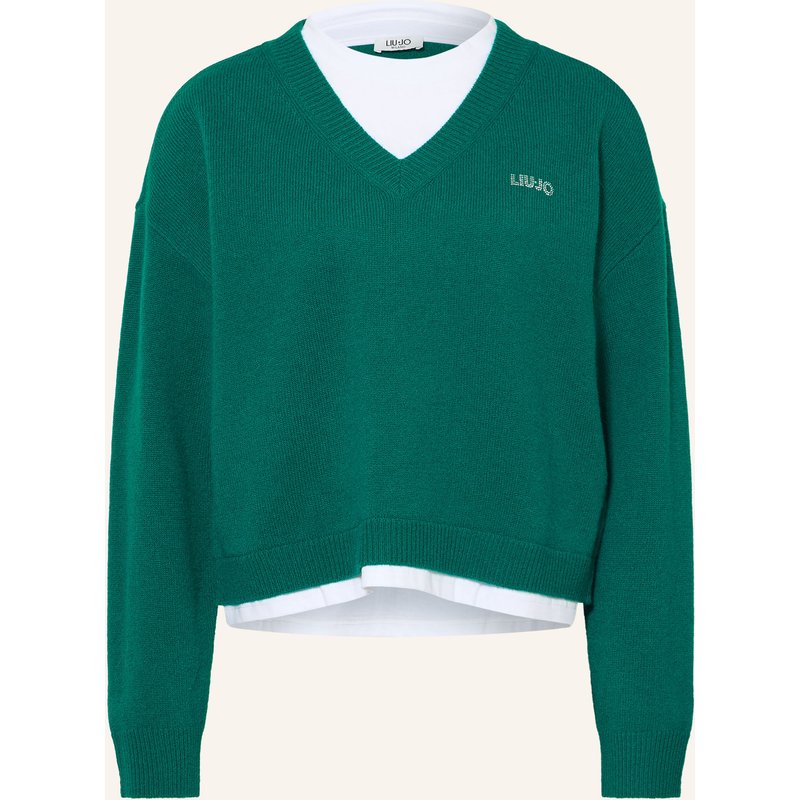 Liu Jo Pullover Im Materialmix gruen