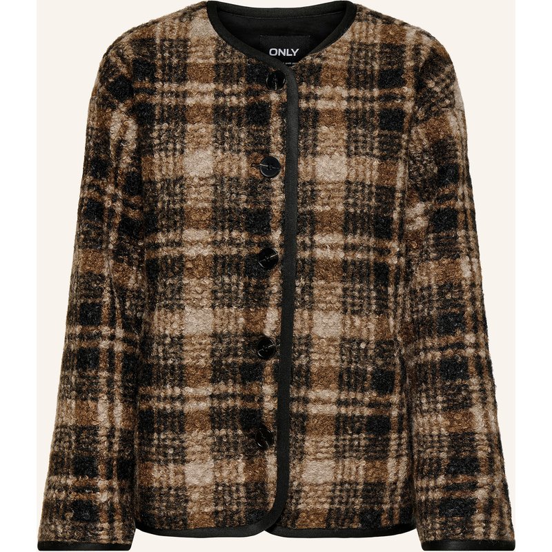 Only Bouclé-Jacke braun