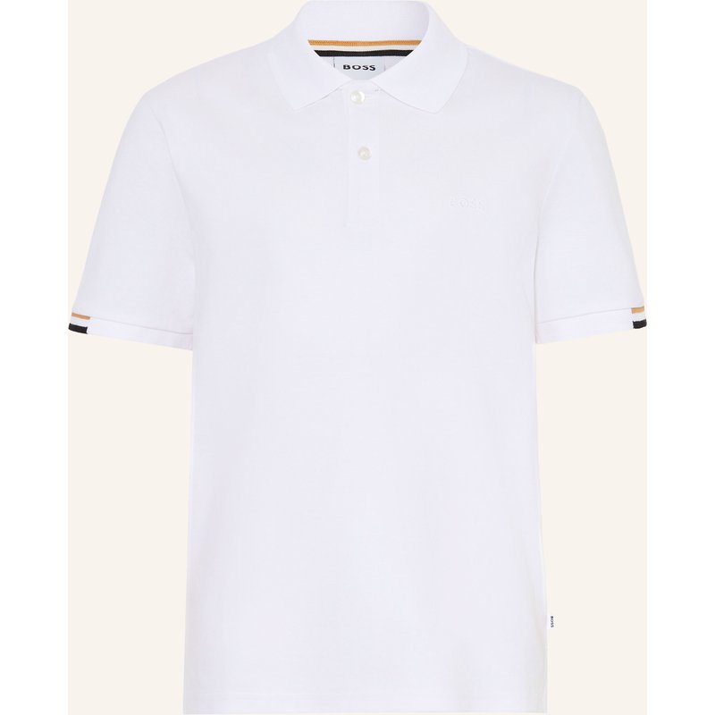 Boss Piqué-Poloshirt weiss