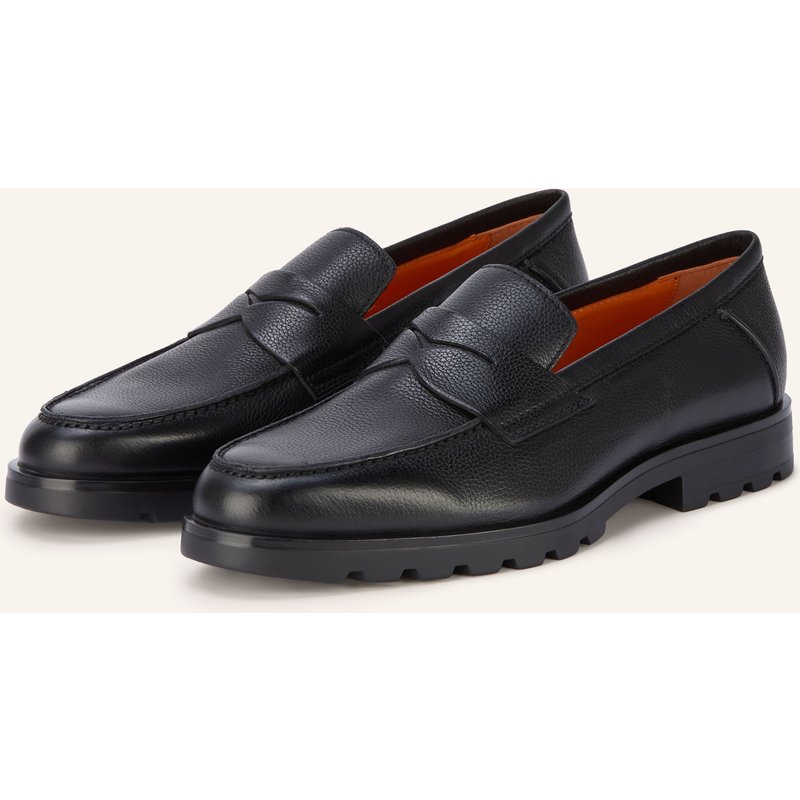 Santoni Penny-Loafer Rock schwarz