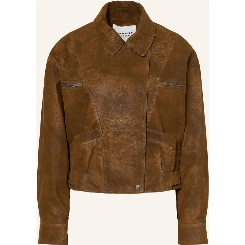 Marant Étoile Jacke Belma In Lederoptik braun