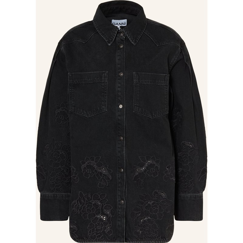 Ganni Jeans-Overjacket schwarz