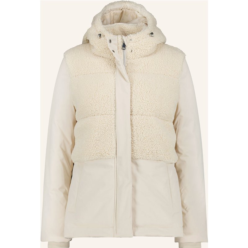 Cartoon Jacke Im Materialmix beige