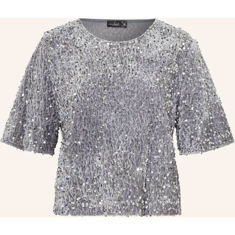 Van Laack Nickishirt Vl-Jorina-Xx Mit Pailletten grau