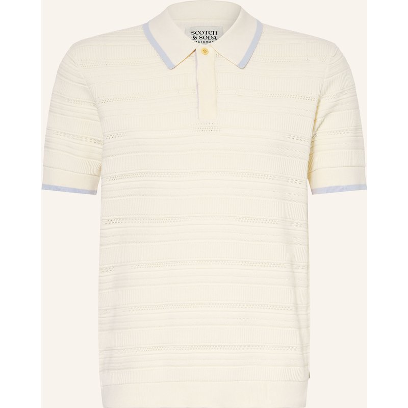 Scotch & Soda Strick-Poloshirt weiss