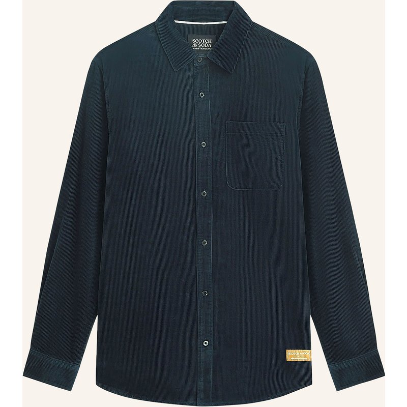 Scotch & Soda Cordhemd Regular Fit blau