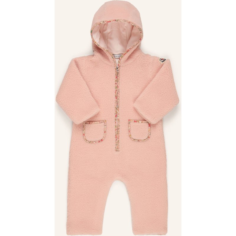 Moncler Enfant Teddyfell-Overall pink