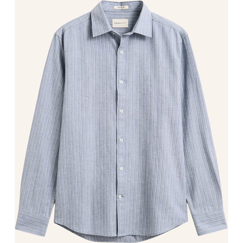 Gant Flanellhemd Regular Fit blau