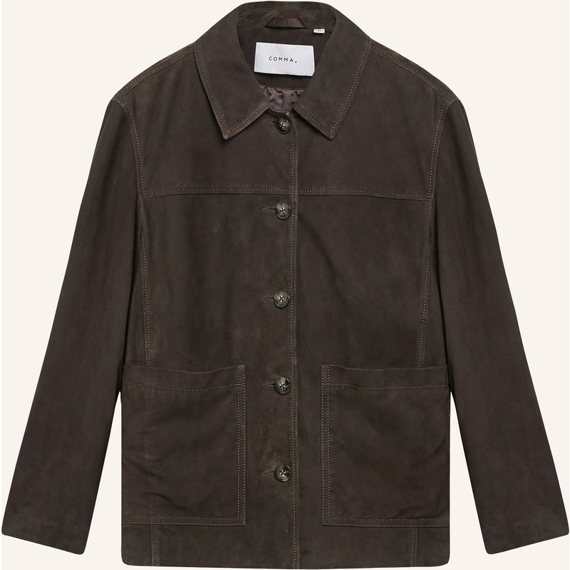 Comma Lederjacke braun