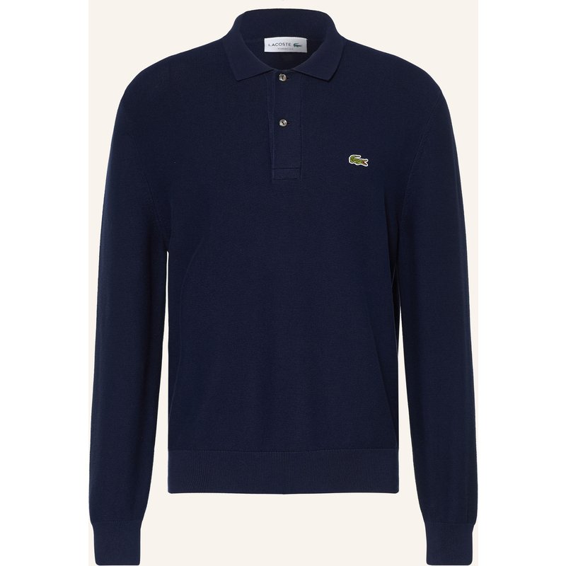 Lacoste Strick-Poloshirt blau